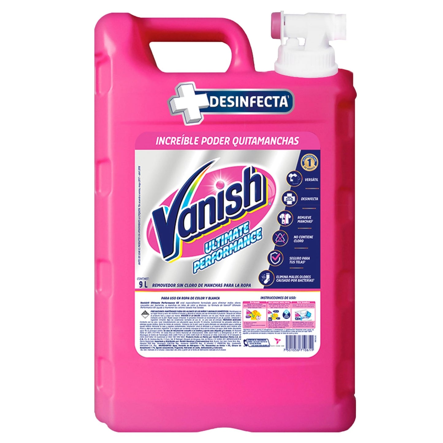 Vanish Quitamanchas en Gel Multiusos para Ropa de Color 9 L