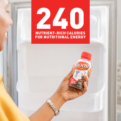 BOOST - Bebida nutritiva completa de chocolate rico Boost, 8 onzas botellas (Paquete de 6)