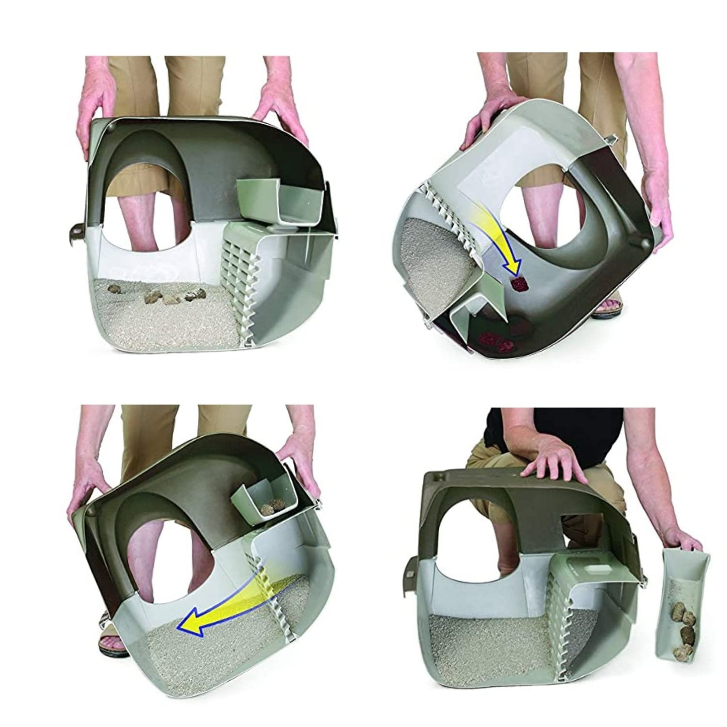 Omega Paw Roll 'n Clean - Caja de arena automática para interiores y exteriores, generación 5