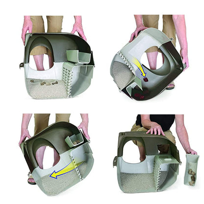 Omega Paw Roll 'n Clean - Caja de arena automática para interiores y exteriores, generación 5