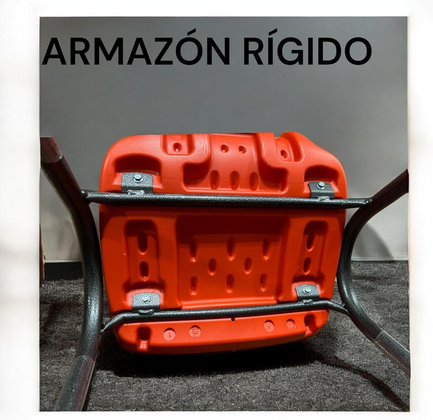 RIVARRO Silla Plástica Apilable para Niños, Armazón de Acero, 50 cm de Altura, 40 cm de Ancho, (Roja)
