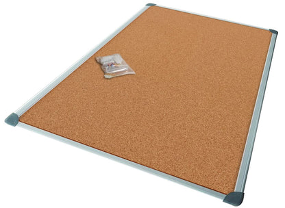 Quartet Pizarrón de Corcho, Marco Aluminio, 90 x 60 cm. P3595