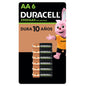 Duracell Pilas AA Recargables NiMH 2500mAh 1.2V, Baterías de Alta Capacidad Pre-cargadas, Paquete de 6 Pilas