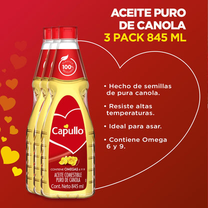 Capullo Aceite Canola 3Pack 845ml