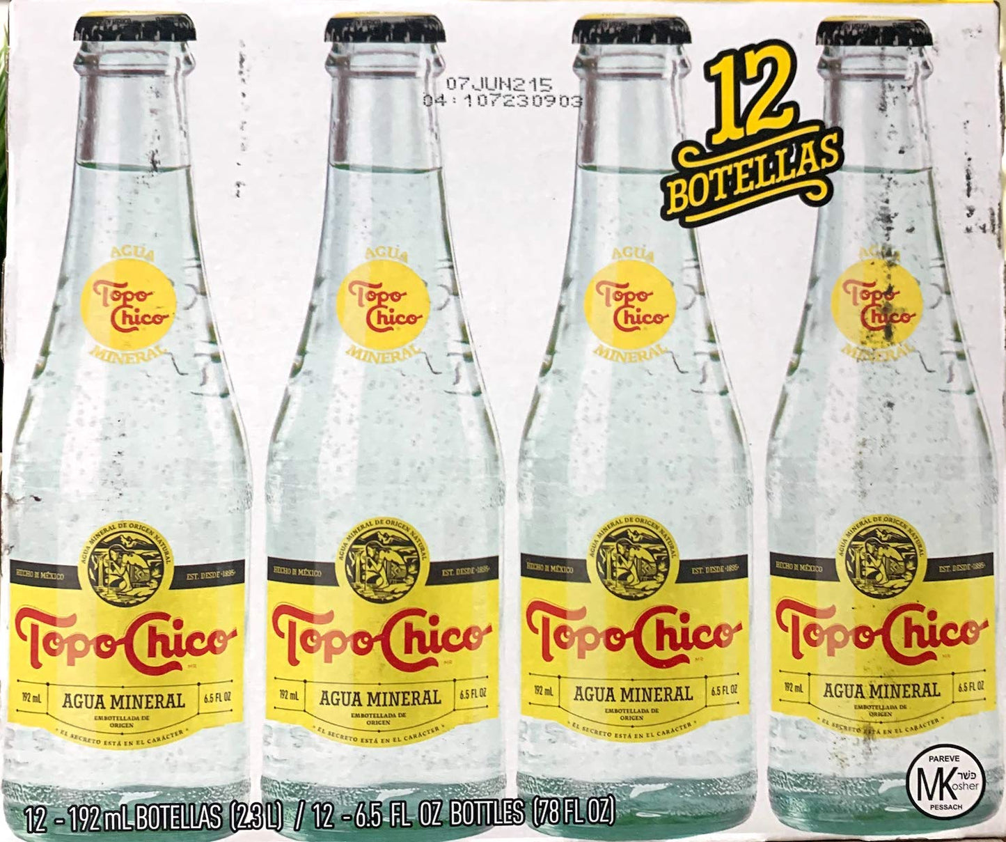 Shepherd Neame Agua Mineral Topo Chico, 12 pack de 192ml, Hecha en México.
