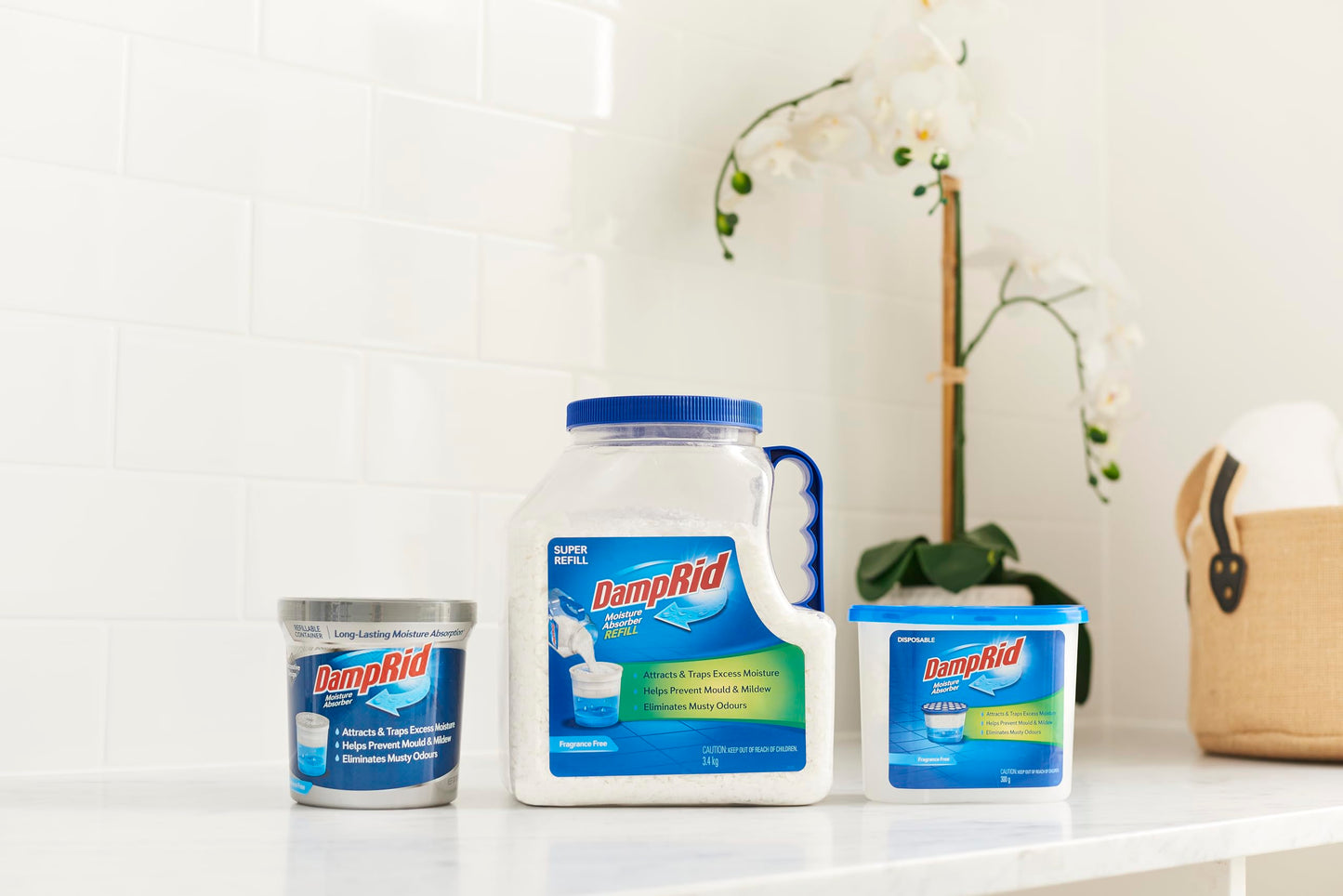 DampRid FG100 Absorbente de Humedad desechable sin Fragancia, 284 ml