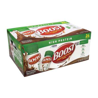 Boost, bebida de alta proteína, rico en chocolate, 24 unidades