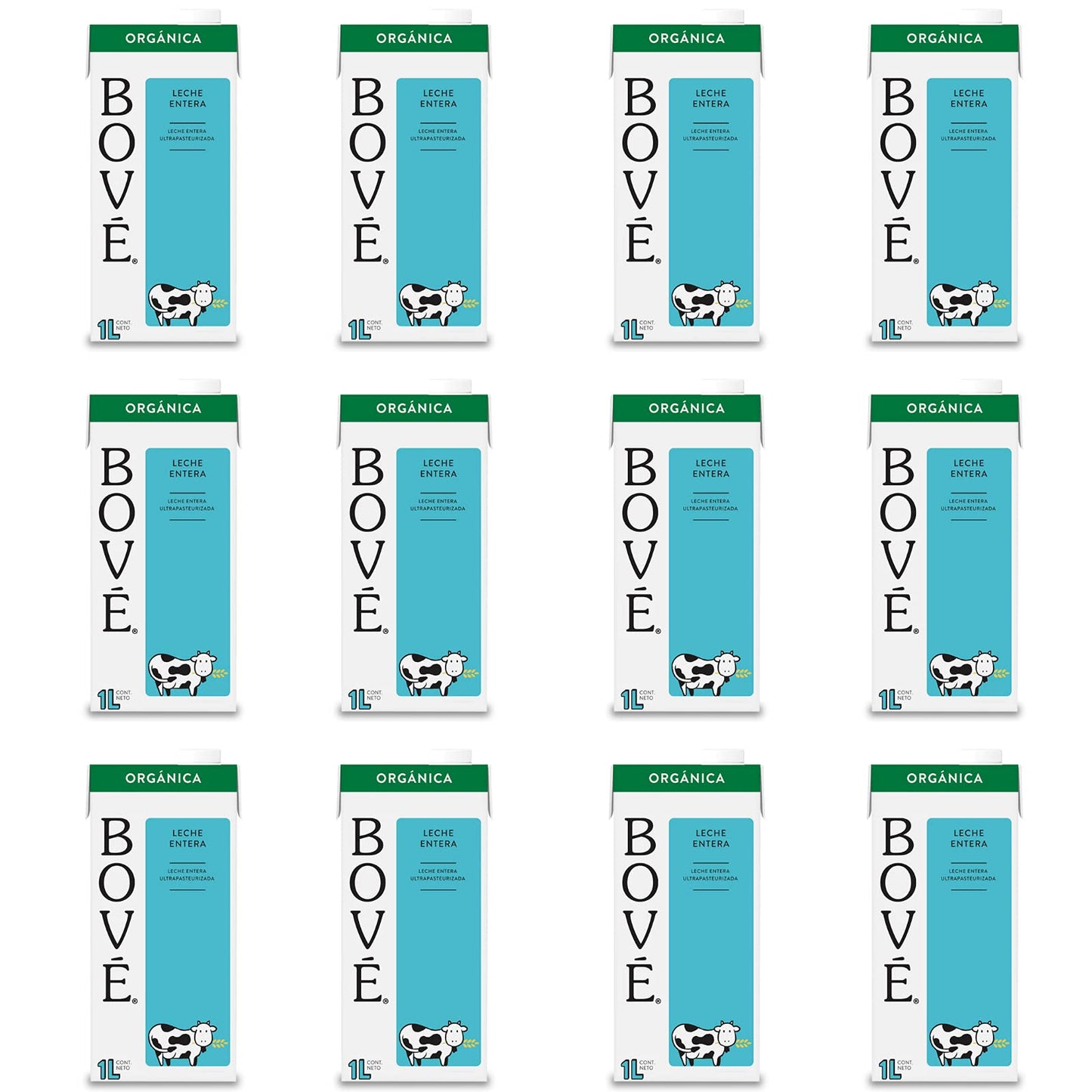 Bové Entera orgánica, 1L x 12 piezas, Ultrapasteurizada, Adicionada con Vitamina A y D