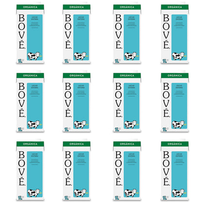 Bové Entera orgánica, 1L x 12 piezas, Ultrapasteurizada, Adicionada con Vitamina A y D