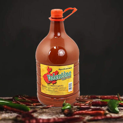 Valentina - Valentina Salsa Picante Mexicana Picante Salsa, Condimentos - 4 Litros (1.1 Galones)