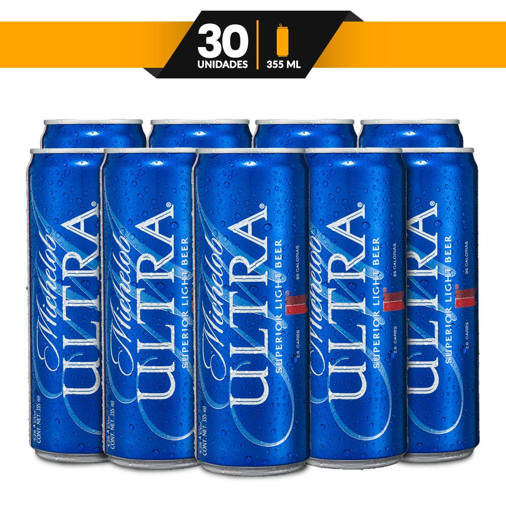 Michelob - Cerveza Premium Michelob Ultra 30 Latas 355 Ml