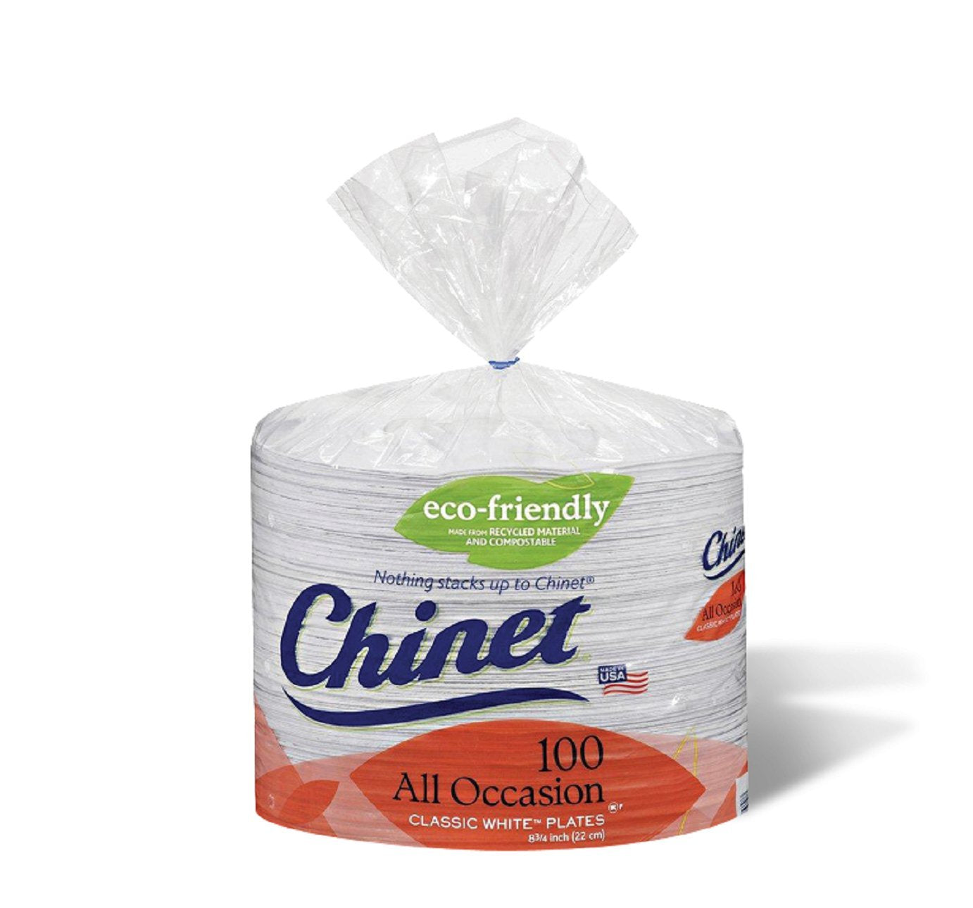 Chinet Platos de papel de alta calidad de 20 cm