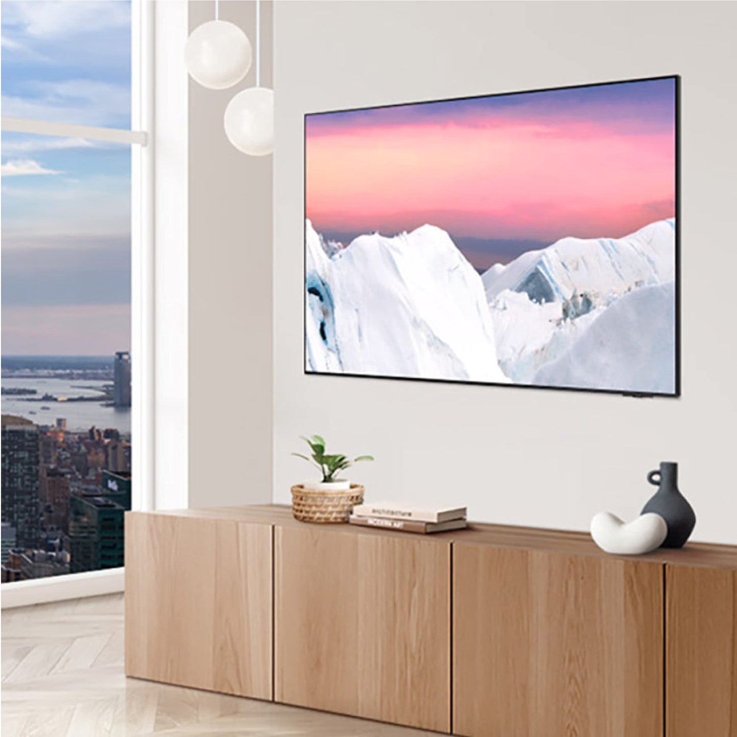 Samsung 77 Pulgadas Clase OLED 4K S90C Series Quantum HDR, Dolby Atmos Seguimiento de Objetos Sound Lite, Ultra Delgado, Q-Symphony 3.0, Gaming Hub, Smart TV con Alexa Incorporado (QN77S90C, Modelo