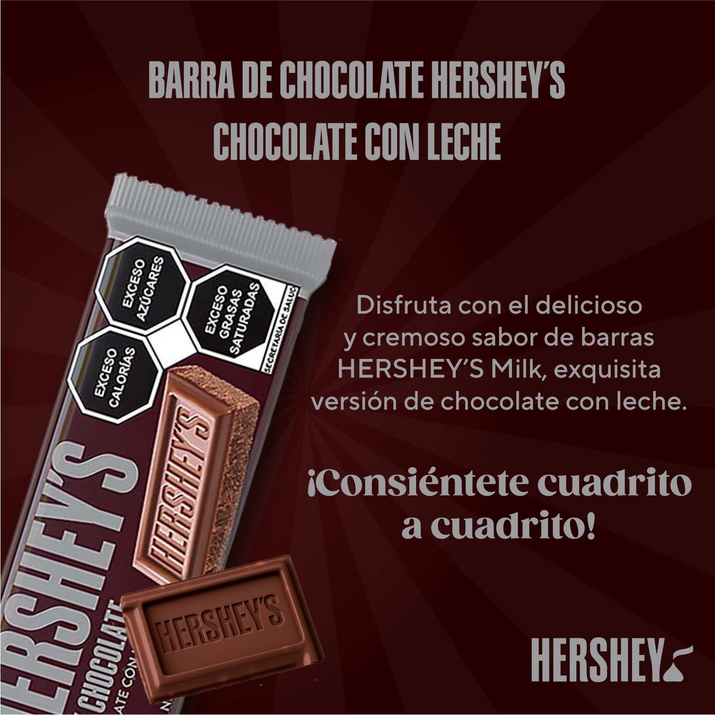 HERSHEY'S VARIETY PACK - Barras de Chocolate, Pack 16, 8 Chocolate Blanco con Galletas, 2 Chocolate Amargo, 2 Chocolate con Leche y Almendras, 4 Chocolate con Leche, 16x27 g
