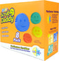 Scrub Daddy - Paquete de 8 unidades en diferentes colores, flexible