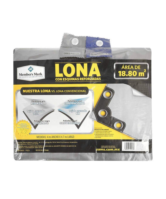 Member's Mark - LONA PLASTICA MEMBER'S MARK REFORZADA 4m X 4.7m USO RUDO