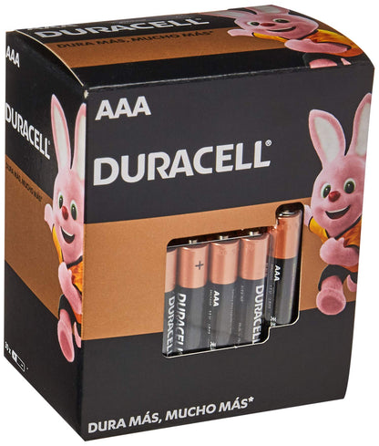 DURACELL - Pilas AAA Alcalinas, Baterías AAA de Larga Duración 1.5V, Caja Con 6 Paquetes de 5 Pilas, Total 30 Pilas