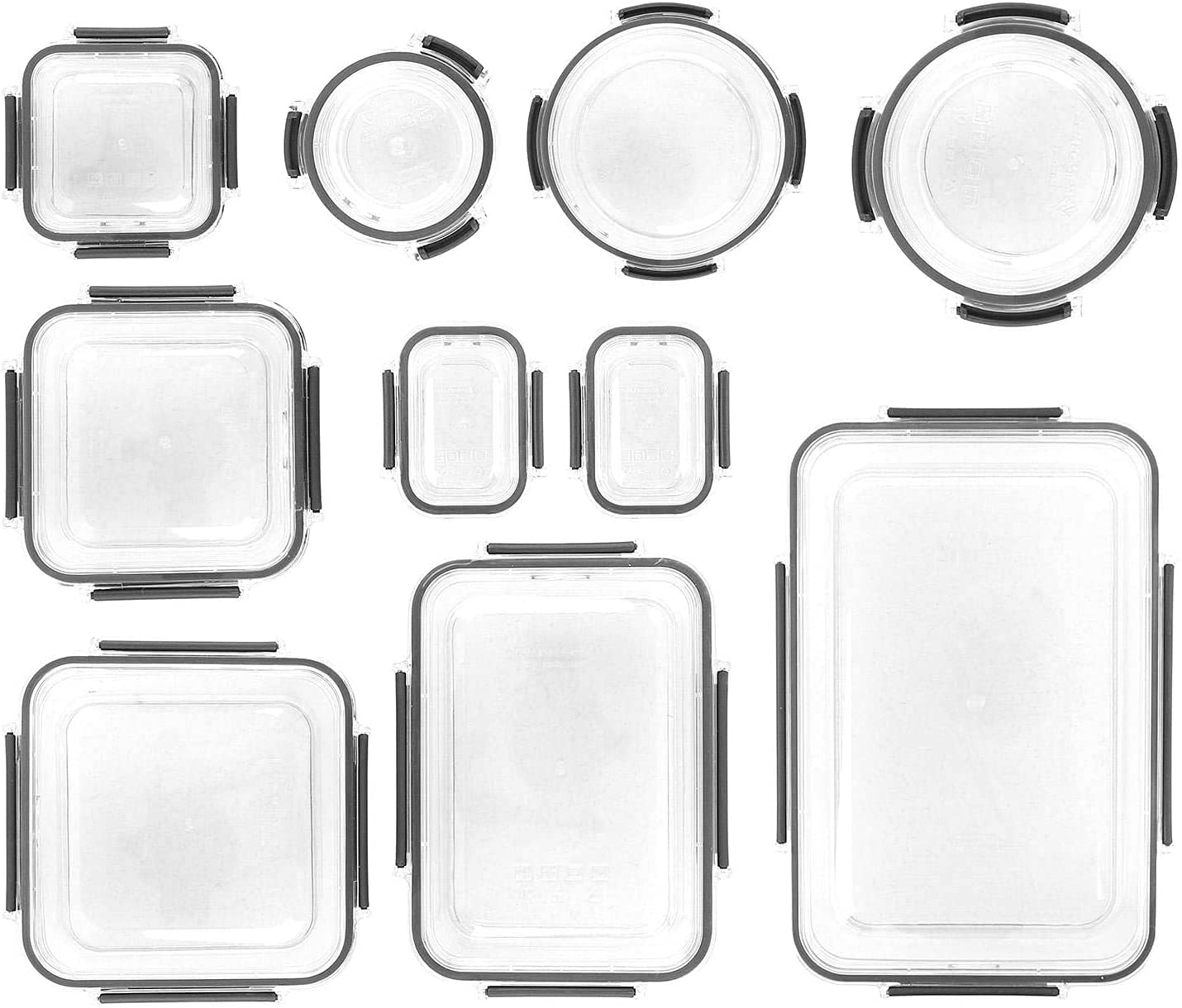 Members Mark Contenedores herméticos 20 Piezas a Prueba de Fugas Aptos para Horno de microondas, lavatrastes y refrigerador