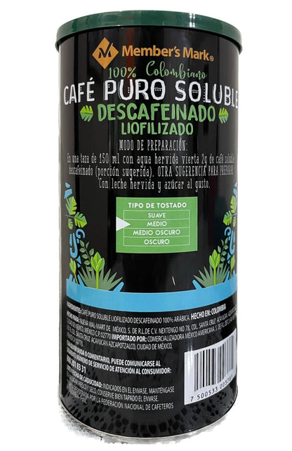 Member´s Mark - Members Mark - Members Mark Café Puro Soluble Colombiano Liofilizado Descafeinado - 300 g
