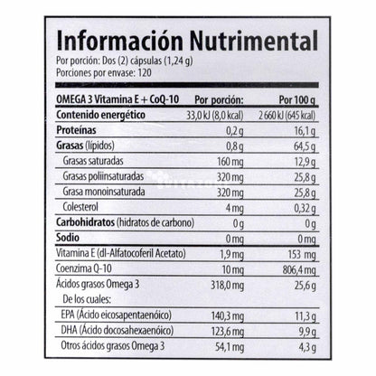 Solanum Omega 3 Solanum Pharma con Salmón de Alaska y Vitamina E 240 Cápsulas