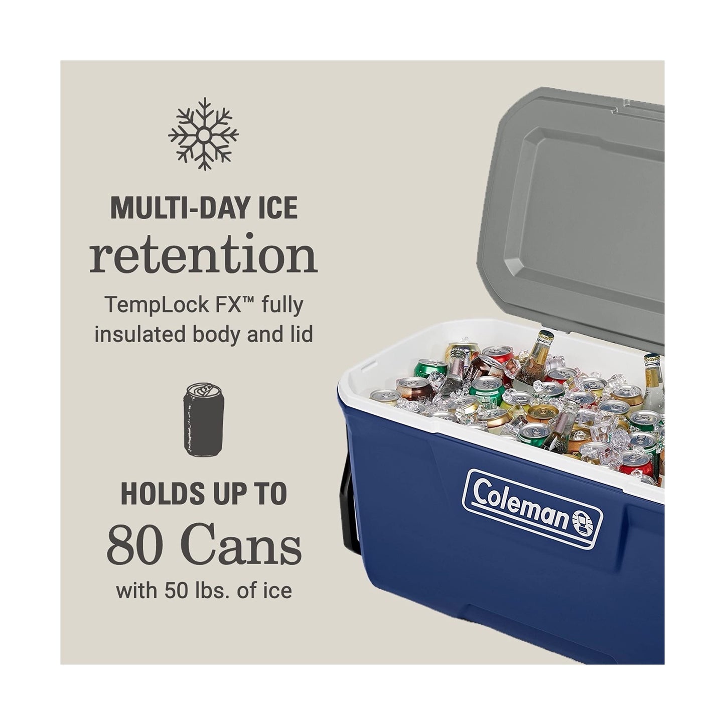 Coleman - Coleman Ice Chest 316 Series Enfriadores Duros con Ruedas, crepúsculo de 100 Cuartos