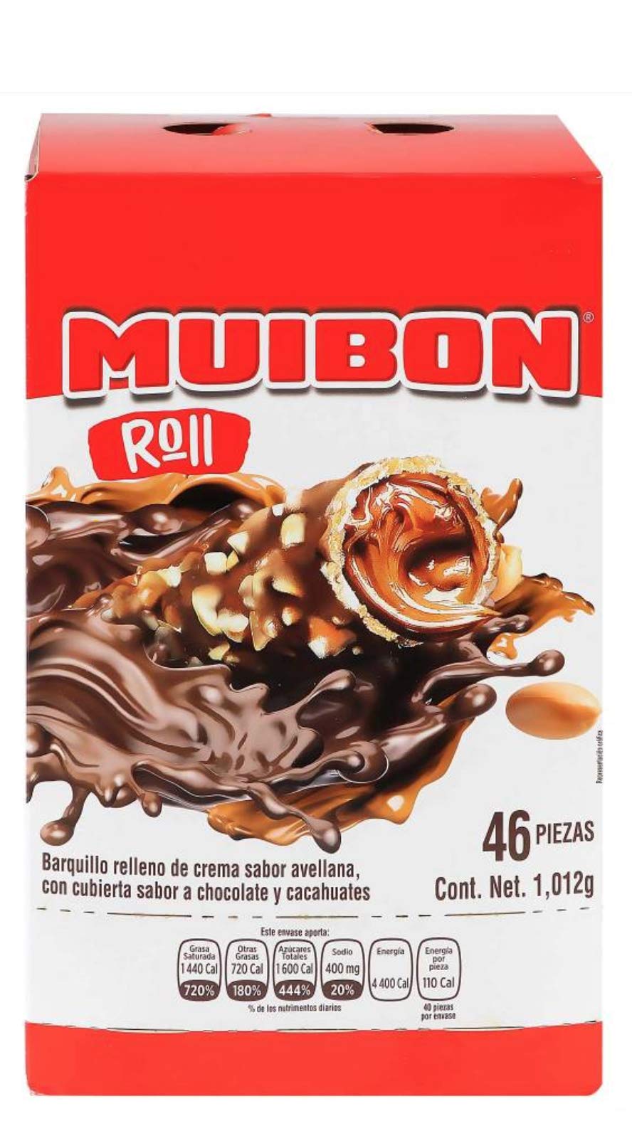 Nutresa - Muibon Roll Chocolate Paquete 46 Piezas de 22g c/u