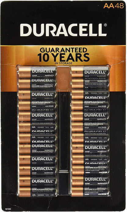 Duracell - Duracell CopperTop - Paquete variado de baterías alcalinas – 48 pilas AA y 28 pilas AAA Valuepack