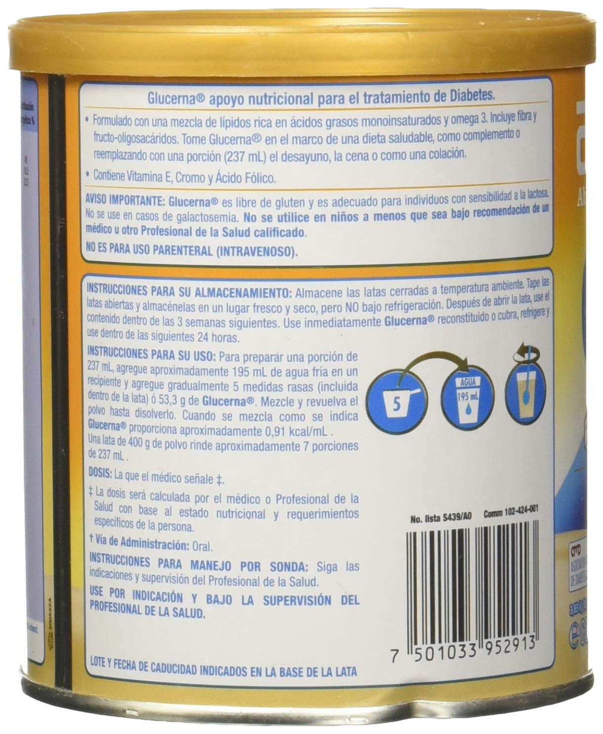 Glucerna Sr Polvo, Sabor a Vainilla, 400g