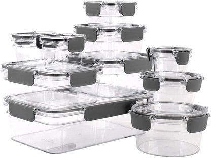 Members Mark Contenedores herméticos 20 Piezas a Prueba de Fugas Aptos para Horno de microondas, lavatrastes y refrigerador