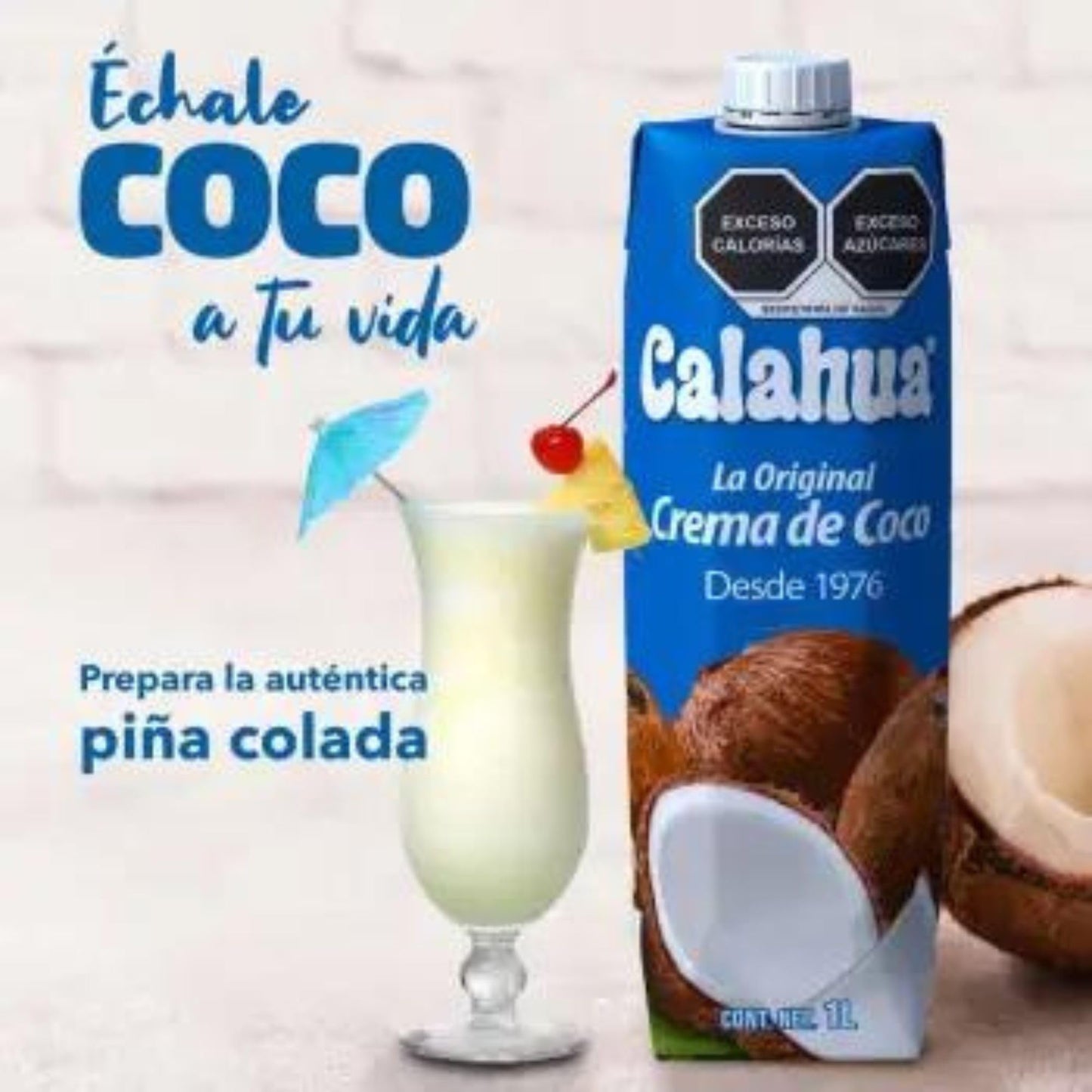 Crema de Coco Calahua 6 Pack de 1 Lt