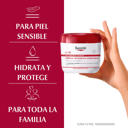 Eucerin Ph5 Crema Intensiva Corporal para Piel Sensible o Seca,450ml
