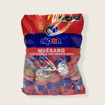 NIPON 25 Paquetes de Muéganos 40g c/u, Deliciosas Frituras Mexicanas de Harina de Trigo Cubierta de Caramelo