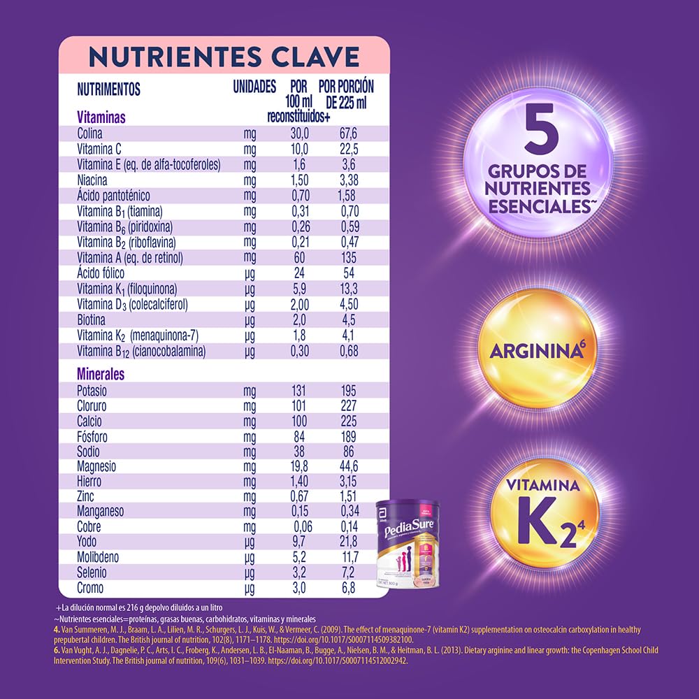 Pediasure Fresa en Polvo 900g, Fórmula para Alimentación Especializada