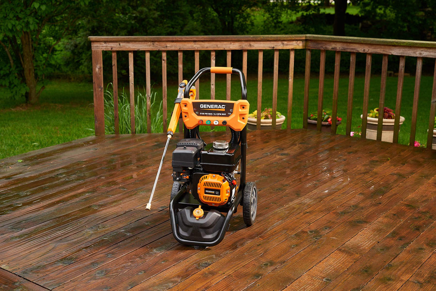 Generac - Generac 7019 3100 PSI 2.4 GPM OneWash Lavadora a presión residencial de Gas, Cumple con 50 Estados / Carb