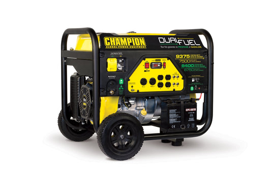Champion Equipo de alimentación 71531 Carb Generador portátil Dual Fuel, 9375-watt