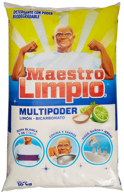 Maestro Limpio Detergente en Polvo Multiusos, 10 kg