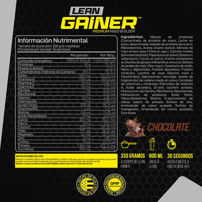 Forzagen | Ganador Lean Gainer | 50 g de Proteína | 250 g Carbs | 5.5 Servicios | Sabor Chocolate | Post Entenamiento | Carbs Naturales | 4lb (1.81 kg)