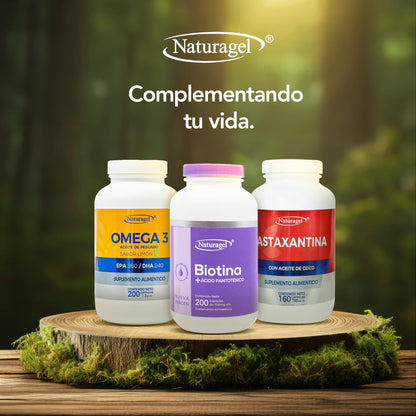 Naturagel Vitamina D3 - Suplemento Alimenticio para la Salud General - 200 Softgels de 500 mg