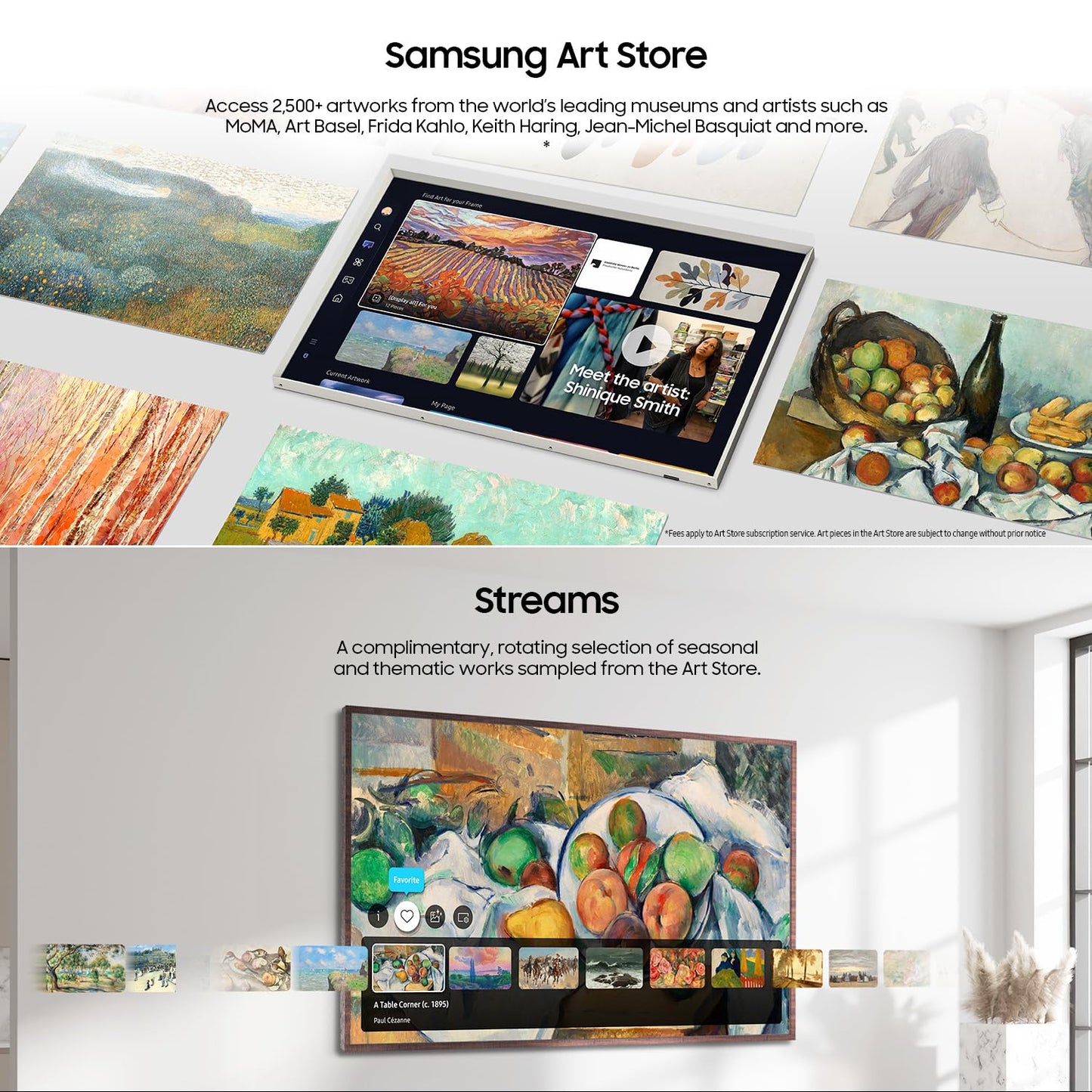 SAMSUNG 50-Inch Class QLED 4K LS03D The Frame Series Quantum HDR Smart TV con Dolby Atmos, Modo artístico, antirreflectante, Marco Personalizable, Montaje de Pared Delgado con Alexa Incorporado