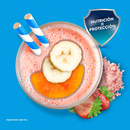 Ensure Clásico - en Polvo Sabor Fresa, 400g, Alimentación Especializada con Vitaminas, Proteínas y Prebióticos, Clínicamente Probado