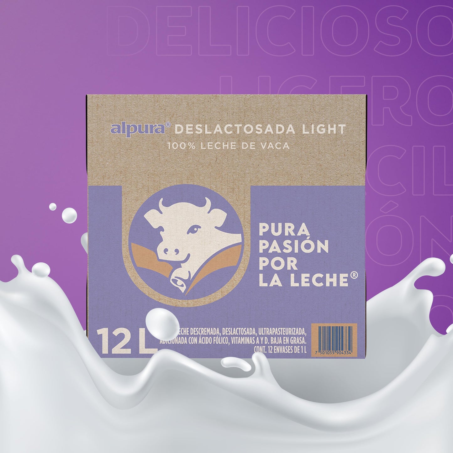 Alpura Leche Deslactosada Light