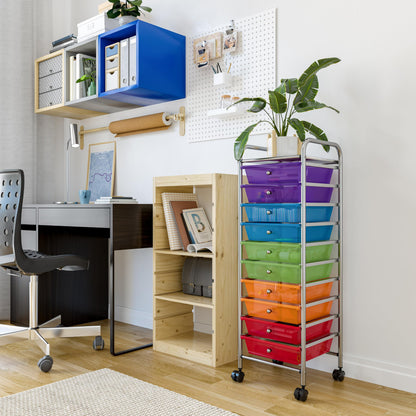 Seville Classics - Carrito Organizador de 10 gavetas de 39.40 cm x 39.11 cm x 97 cm (15.5" x 15.4" x 38.2")