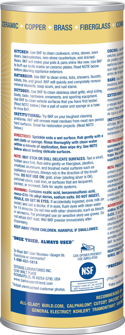 Bar Keeper's Friend Multi Purpose Household Cleaner - 21 oz Can by Bar Keepers Friend