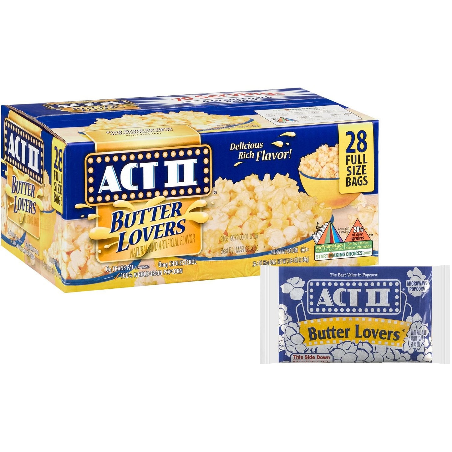 ACT II - Palomitas de maíz para microondas ACT II Butter Lovers - 28/3 oz
