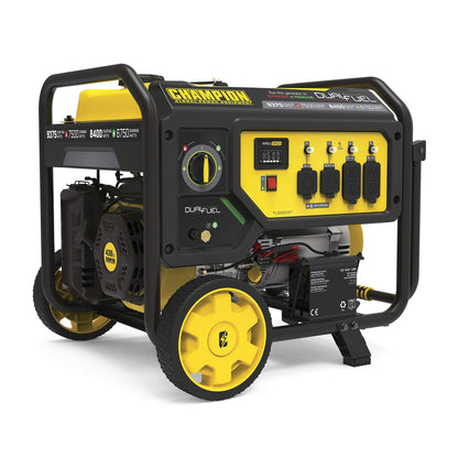Champion Power Equipment 9375-W Generador portátil de Combustible Doble, Arranque eléctrico