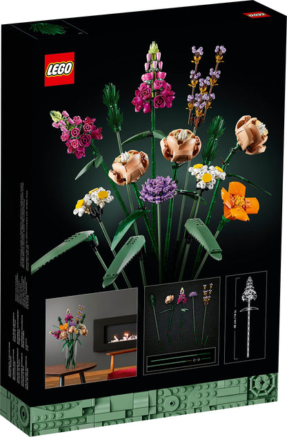 LEGO - Ramo de flores 10280 Creator Expert, flores artificiales, colección botánica, juego para adultos