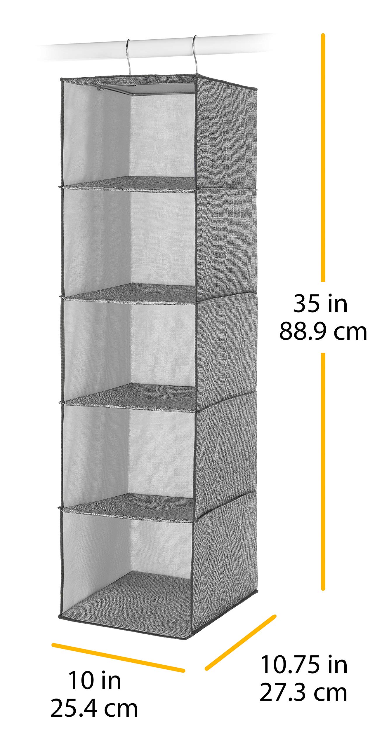 Whitmor Hanging Accessory Shelves Gray