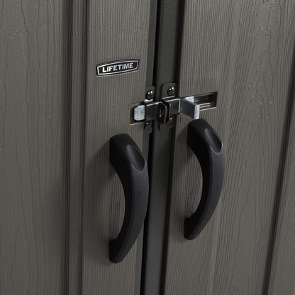 Lifetime - Lifetime Cobertizo de almacenamiento para exteriores de corte áspero de 10 x 8 pies