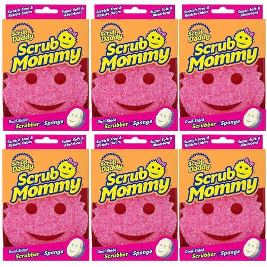Scrub Daddy Modelo Scrub Mommy Fibra+Esponja Paquete de 6 Pzas