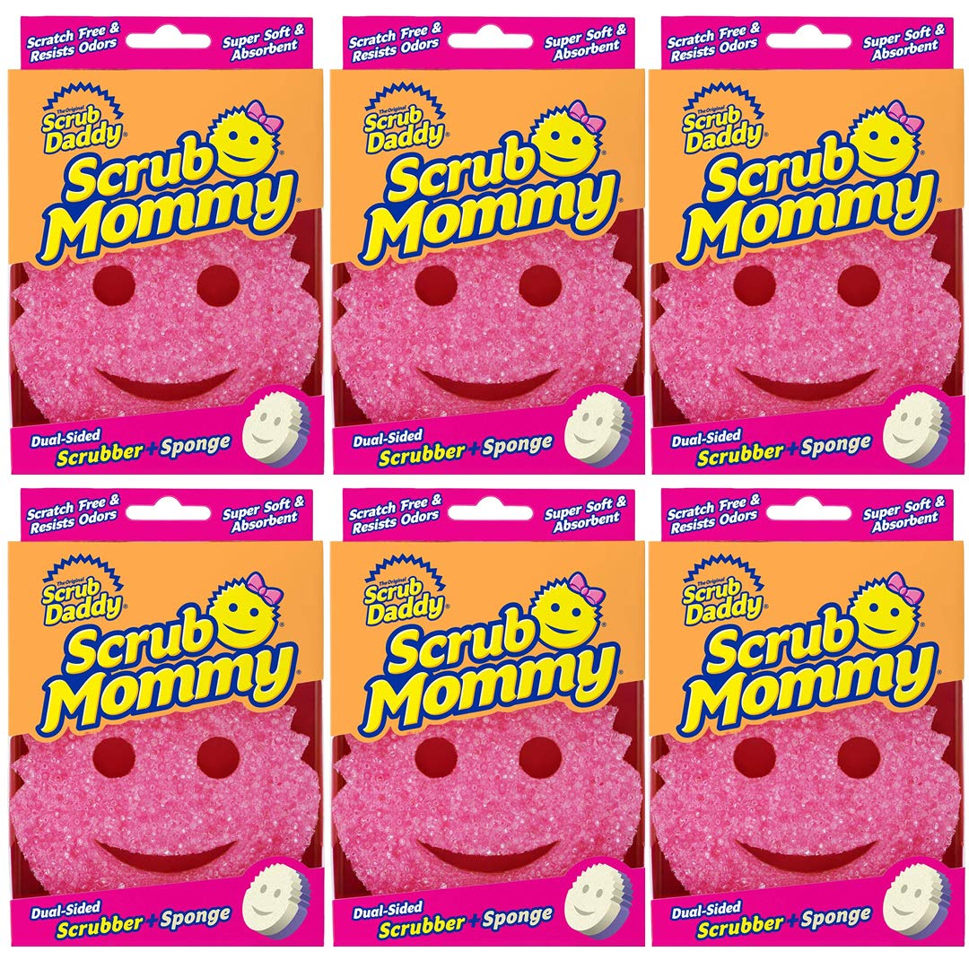 Scrub Daddy Modelo Scrub Mommy Fibra+Esponja Paquete de 6 Pzas